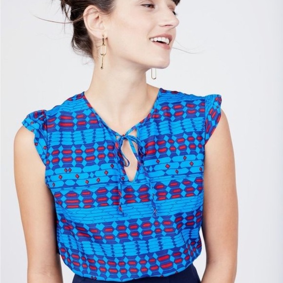 Plenty by Tracy Reese Flutter Sleeve Blouse - Picture 2 of 13